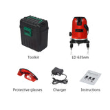 PRACMANU 5 Lines 6 Points Laser Level Automatic Self Leveling 360