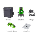 PRACMANU 5 Lines 6 Points Laser Level Automatic Self Leveling 360
