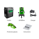 PRACMANU 5 Lines 6 Points Laser Level Automatic Self Leveling 360