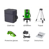 PRACMANU 5 Lines 6 Points Laser Level Automatic Self Leveling 360