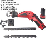 12V Portable Battery Reciprocating Saw Cordless Electric Saber
