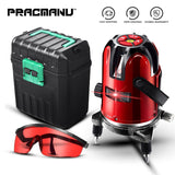 PRACMANU 5 Lines 6 Points Laser Level Automatic Self Leveling 360