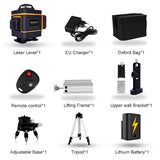 PRACMANU 16 Lines 4D Laser Level Level Self-Leveling 360 Horizontal