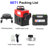 Kaitian 3D Laser Level 12 Lines Profissional Red Line Self-Leveling 360