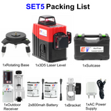 Kaitian 3D Laser Level 12 Lines Profissional Red Line Self-Leveling 360